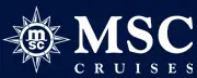 Logo von MSC Kreuzfahrten mit einem nautischen Sternenmotiv auf blauem Hintergrund.
